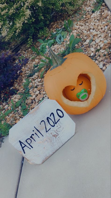 Newborn Pumpkin Carving Ideas, Baby Carving Pumpkin Ideas, Baby Pumpkin Announcement, Pumpkin Carving Baby Announcement, Baby Themed Pumpkin Carving, Baby Announcement Pumpkin Carving, Pumpkin Carving Pregnancy Announcement, Pregnancy Pumpkin Carving, Pumpkin Carving Ideas Pregnant