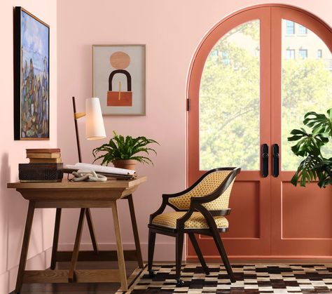 Entryway Paint Colors, Most Popular Paint Colors, Popular Paint Colors, Sherwin Williams Colors, Decorating Advice, Small Space Diy, Pink Room, Room Remodeling, Home Trends