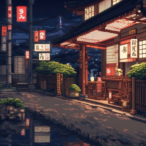 Mesmerizing pixelart illuminates Japan's night sky #japan #anime #tokyo #japanese #art #manga #love #jdm #kawaii #otaku #photography #travel #china #cute #photo #like #korea #follow #kyoto #nissan #cosplay #nature #japon #animeart Drawing Night, Travel China, Art Manga, Cute Photo, Japan Anime, City Car, Manga Love, Kyoto Japan, Anime Scenery Wallpaper