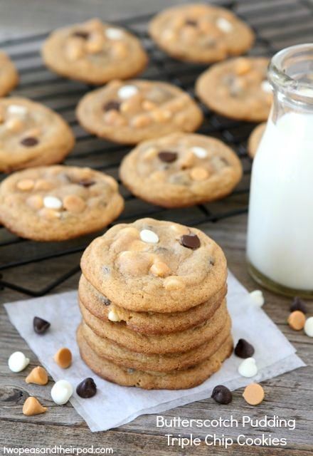 Pudding Cookies Recipes, American Cookies, Soft Cookies, Cookies And Milk, Butterscotch Pudding, Pudding Cookies, Butterscotch Chips, Chip Cookie Recipe, Soft Cookie