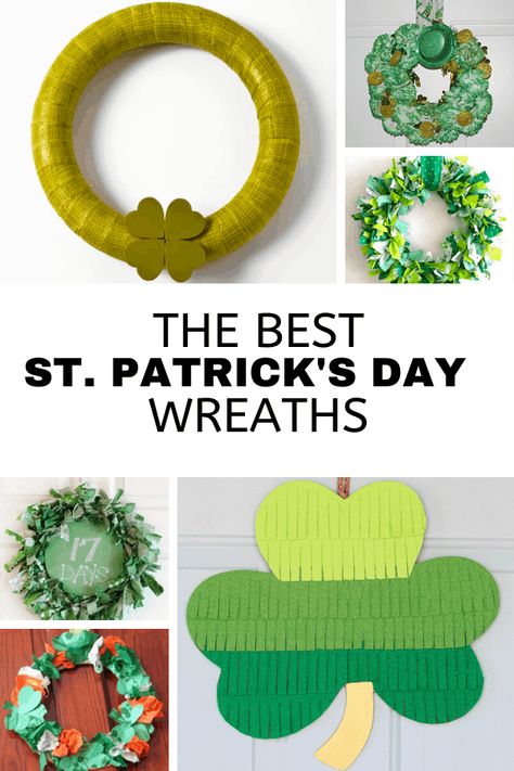 A wreath is a perfect way to add some St. Patrick’s Day flair to your home and give you a fun decoration you can use over and over again! These DIY wreaths are so easy to make, and many of them can be made inexpensively. These simple tutorials and ideas will have you decorating your front door in no time. #stpatricksday #wreaths #homedecor #diyhomedecor St Pats Wreath, Diy St Patricks Day Wreath, Clover Wreath, St. Patrick's Day Diy, Wreaths St Patricks, St Patrick's Day Decorations, Rustic Crafts, St Patrick's Day Crafts, Unique Diy Gifts