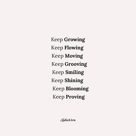 Life’s a journey, and sometimes it feels easier to stay stagnant than to move forward. But what if we told you there was a movement built on growth, positivity, and living life to the fullest? Welcome to the world of Keep Growing! Here, we celebrate all the ways you can blossom: Keep Flowing with your creativity, Keep Moving towards your goals, Keep Grooving to your own beat, and so much more. Are you ready to dive in and start Keep Shining your light on the world? Let’s Keep Blooming toget... Living Life To The Fullest, Keep Shining, Keep Growing, Shine Your Light, Dear Me, To Move Forward, Keep Moving, Move Forward, Welcome To The World