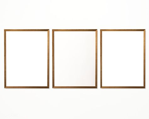 Three photo frames isolated on a white wall | premium image by rawpixel.com Three Photo Frame, Birthday Background Design, Birthday Banner Background, Hand Painted Frames, Youtube Banner Design, Photo Frame Wallpaper, Mockup Frame, Blur Background Photography, Happy Wallpaper