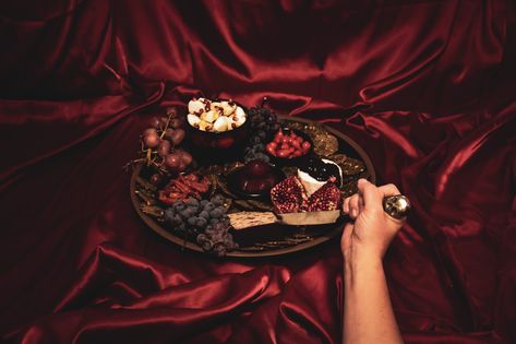 Charcuterie for a vampire — Sassafras Farmhaunts Vampire Lair, Vampire Halloween Party, Noodle Art, Vampire Party, Pickled Peppers, Total Lunar Eclipse, Maple Balsamic, Blood Red Color, Bobbing For Apples