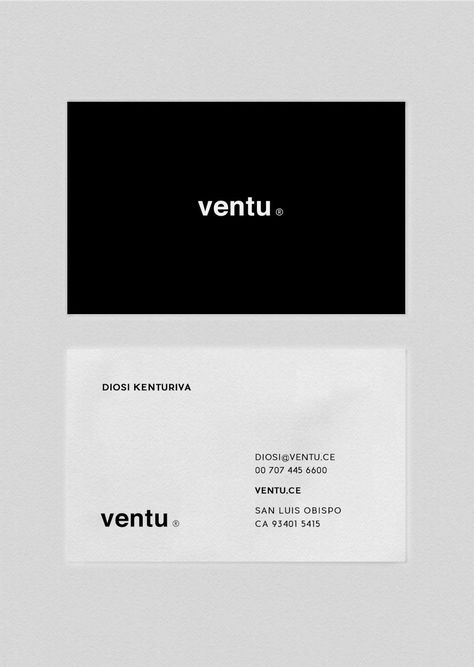 Ventu Free Business Card Template preview Minimal Name Card Design, Corporate Name Card, Corporate Card Design, Minimal Name Card, Card Name Design, Business Card Free Template, Minimalist Name Card, Visit Card Design, 세련된 명함