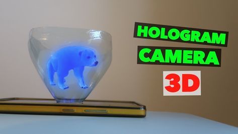 Diy Hologram Projector, Hologram Tutorial, Diy Hologram, 3d Hologram Projector, Culture Fair, Hologram Projection, Hologram Video, Plastic Bottle Tops, Diy Projector