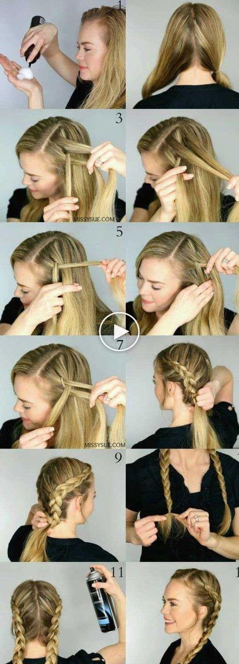 Braids Hairstyles Step By Step, African Girls Hairstyles, African Hair Cut, French Braids Hairstyles, Boxer Braids Hairstyles, French Braids Tutorial, Sports Volleyball, Braids Step By Step, Hairstyles Step By Step