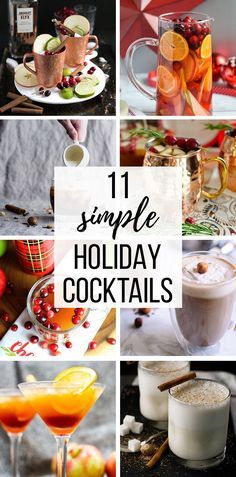 Simple Holiday Cocktails, Holiday Cocktails Thanksgiving, Easy Winter Cocktails, Holiday Drinks Alcohol Christmas, Holiday Smoothies, Boozy Recipes, Xmas Cocktails, Holiday Cocktails Christmas, Easy Holiday Cocktails