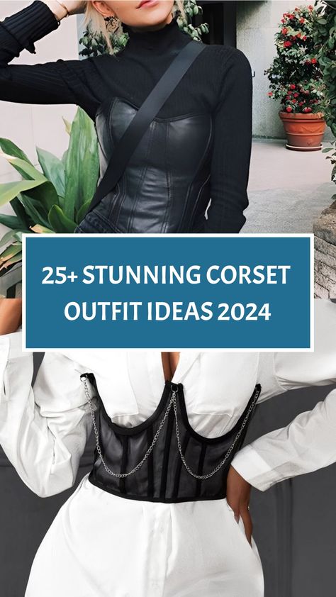 Discover an array of stylish corset ensembles on Pinterest for the upcoming season. Embrace the rising trend of corsets to elevate your wardrobe with a touch of elegance. Whether you prefer a contemporary aesthetic by matching a corset top with high-waisted pants or seeking a whimsical aura through layering it with a flowing maxi skirt, our curated collection showcases inventive and fashionable corset pairings suitable for diverse tastes and events. Corset Fishnet Outfit, Corset Top And Skirt Outfit, Corset Outfit Ideas, Corset Outfit Aesthetic, Light Academia Outfit, Fishnet Outfit, Modern Corset, Best Corset, Corset Outfits