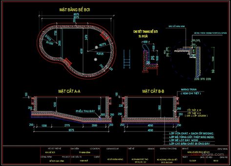 70.Swimming Pool Full Detail Project AutoCAD Drawings In Ground Pool Designs, Swimming Pool Details, Swimming Pool Drawing, Swimming Pool Dimensions, Pool Changing Room, Pool Design Plans, Swimming Pool Plan, Pool Drawing, Mini Swimming Pool