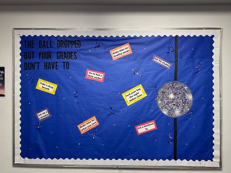 New Years Bulletin Board Ideas, New Year Bulletin Boards, Ra Bulletins, Ra Boards, Ra Bulletin Boards, Ra Ideas, Ball Drop, Door Ideas, Board Ideas