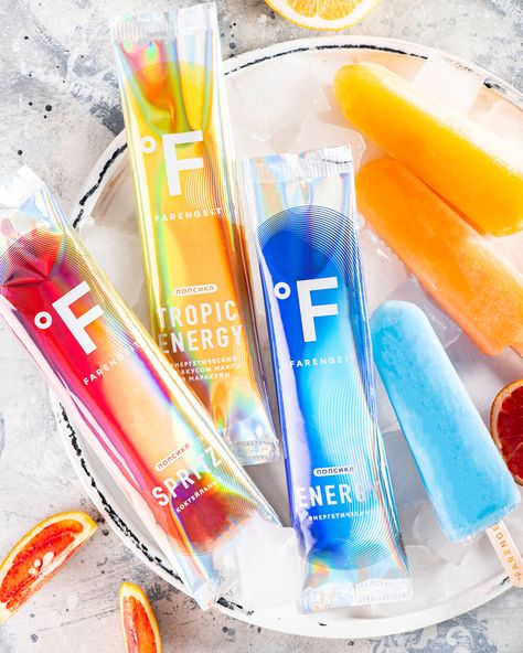 Popsicle Design Packaging, Popsicle Package Design, Creative Ice Cream Packaging, Frozen Packaging, Popsicles Packaging, Popsicle Packaging, Healthy Popsicle Recipes, Boozy Popsicles, Ice Cream Menu