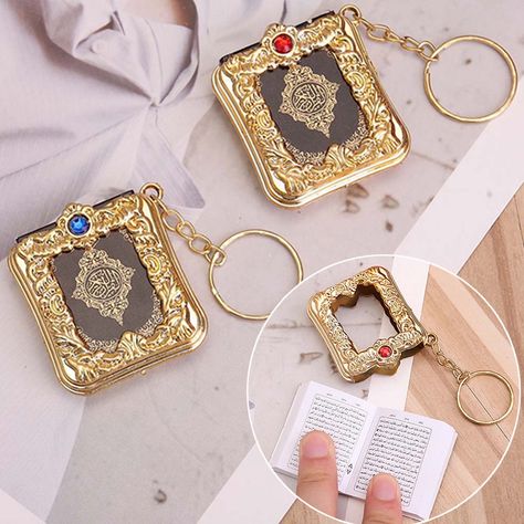 ميدالية مفاتيح, Crystal Keychain, Quran Book, Ramadan Gifts, Islamic Gifts, Red Crystals, Religious Jewelry, Chain Ring, Mini Pendant