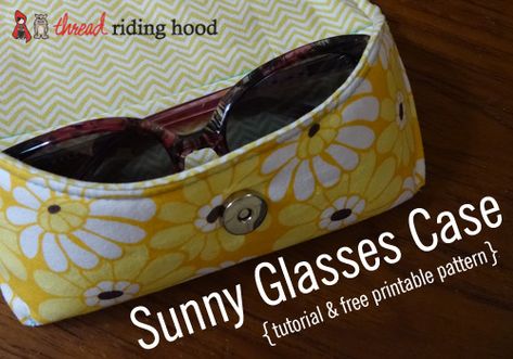 Sunglass Case Pattern, Sunny Glasses, Diy Sac Pochette, Sew Accessories, Glass Cases, Sewing Fashion, Sewing Instructions, Trendy Glasses, Sewing Purses