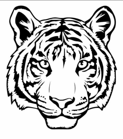 Tiger Face Drawing, Tiger Outline, Tiger Face Tattoo, Tiger Head Tattoo, Art Tigre, Tiger Sketch, Tiger Vector, Face Outline, Tiger Tattoo Design