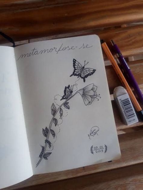 Butterfly Metamorphosis Tattoo, Metamorphosis Drawing, Metamorphosis Tattoo, Tattoo Borboleta, Butterfly Metamorphosis, Drawing Tattoo, Minimalist Tattoos, Desenho Tattoo, Tattoo Tattoo