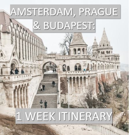 1 week itinerary in Amsterdam Prague & Budapest. 2 days in Amsterdam, 2 days in Prague, 2 days in Budapest. 2 day Amsterdam itinerary, 2 day Prague itinerary, 2 day Budapest itinerary. One week itinerary in Europe. Europe Travel guide. Amsterdam travel guide. Prague travel guide. Budapest travel guide. solo female travel. budget travel. traveling on a budget. restaurant, hotel and activity recommendations. The Netherlands, Czech Republic, Hungary. Amsterdam Itinerary 1 Week, Prague And Budapest Itinerary, 2 Days In Amsterdam, Budapest Travel Guide, Prague Travel Guide, Amsterdam Itinerary, Amsterdam Travel Guide, Budapest Travel, Prague Travel