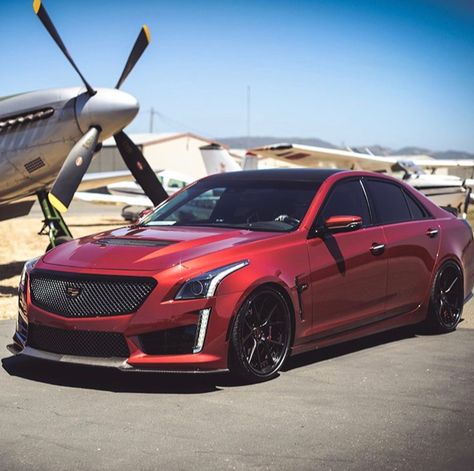 Cadillac CTS V painted in Red Obsession Tintcoat  Photo taken by: @westsidemuscle on Instagram Cars 4 Door, S5 Sportback, 4 Door Sports Cars, Audi S5 Sportback, Jaguar Xjr, Cts V, Cars 4, Cadillac Cts V, Cadillac Ct6