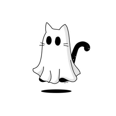 Cute Spooky Cat Drawing, Ghost Love Drawing, Small Halloween Drawings Easy, Cat With Pumpkin Drawing, Bedsheet Ghost Drawing, Halloween Costume Drawing Reference, Ghost Witch Drawing, Ghost Drawing Scary Dark, Ghost Dog Art