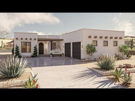 Santa-fe House Plan - 3 Bedrooms, 2 Bath, 1873 Sq Ft Plan 52-674 Spanish Style House Plans, Southwest House Plans, Southwest House, Advanced House Plans, Courtyard Entry, Mexico House, Adobe House, Moreno Valley, Desert Homes