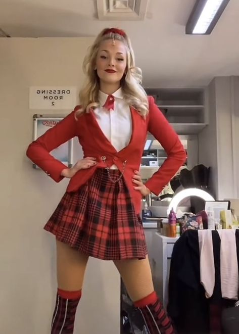 Heathers Costume Ideas, Heather Chandler Dress To Impress, Heather Chandler Cosplay, Heather Chandler Costume, Broadway Musical Dress To Impress, Heathers Dress To Impress, Heathers Outfit Ideas, Musical Theatre Outfit, Heathers Chandler