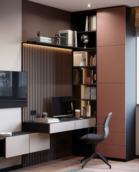 Luxury Office Interior Modern, Modern Study Rooms, Bonito Designs, Home Study Rooms, Study Table Designs, Modern Home Offices, Study Room Design, Boy Bedroom Design, Small Home Offices