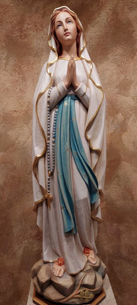 Mother Mary Of Lourdes, Mother Mary Pictures, Catholic Artwork, Blessed Mother Statue, Mother Mary Images, Jesus And Mary Pictures, Fayetteville Nc, Our Lady Of Lourdes, Blessed Mother Mary