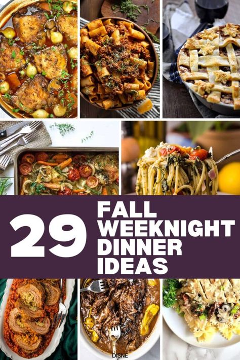 Hardy Dinner Ideas, Weekday Recipes Dinner Families, Quick Fall Dinner Ideas Healthy, Fall Weekday Dinners, Winter Weeknight Meals, Fall Family Meal Ideas, Winter Weeknight Dinner Ideas, Weeknight Fall Dinner Recipes, Fall Dinner Ideas Easy