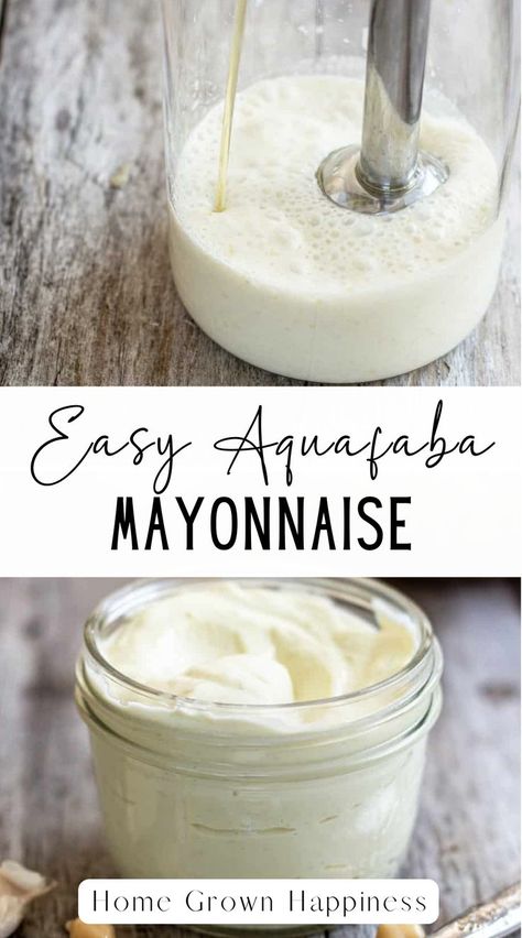 This easy vegan mayo recipe makes a thick and creamy vegan mayonnaise with an optional garlic kick. It’s super easy to make your own mayo! Instead of using egg yolks and egg whites, this vegan recipe uses chickpea brine as a base. Best Foods Mayonnaise Recipe, Veg Mayonnaise Recipe, Aquafaba Mayonnaise, Garlic Mayo Recipe, Easy Mayo Recipe, Using Egg Yolks, Vegan Mayo Recipe, Aquafaba Mayo, Vegan Mayonaise