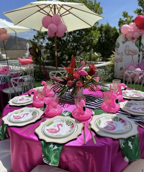 Flamingo Tea Party, Flamingo Tablescape, Endless Summer Party, Flamingo Pool Party, Classy Flamingo Party, Pink Flamingo Birthday Adult, Lets Flamingle Pool Party, Tropical Flamingo Pool Party, Flamingle Party