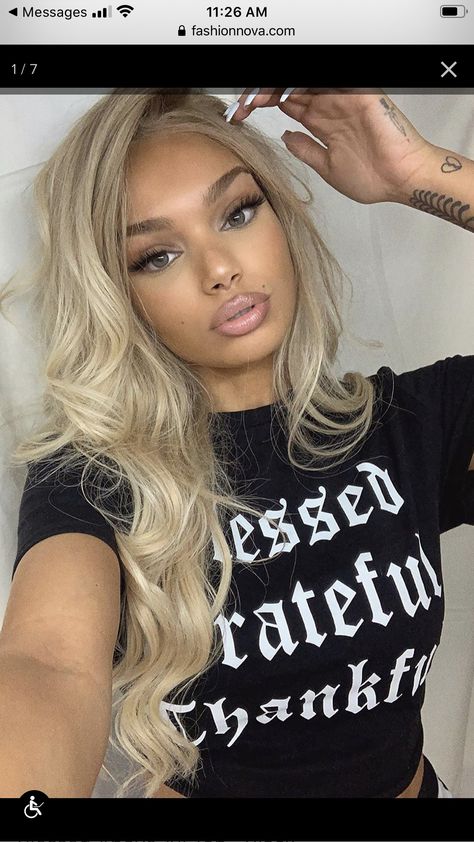 Black Print, Blonde Hair, Fashion Nova, Blonde, Hair, Black