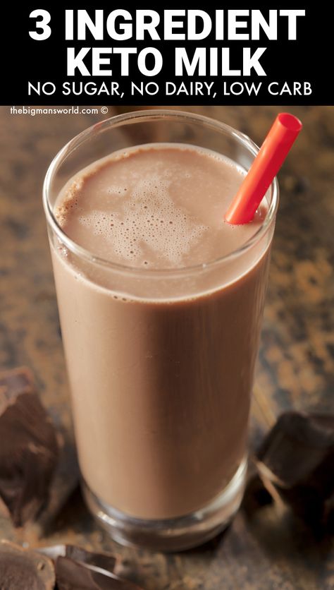 Sugar Free Chocolate Milk, Healthy Chocolate Milk, Almond Milk Drinks, Chocolate Shake Recipe, Keto Milk, Keto Milkshake, Milk Chocolate Recipes, Chocolate Almond Milk, Almond Milk Recipes