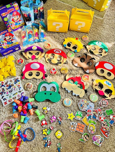 Super Mario Bros Goodie Bags, Mario Party Favours, Mario Party Favors Diy, Mario Brothers Party Favors, Mario Birthday Party Favors Goody Bags, Super Mario Birthday Favors, Super Mario Gift Bags, Super Mario Party Bags, Super Mario Favors