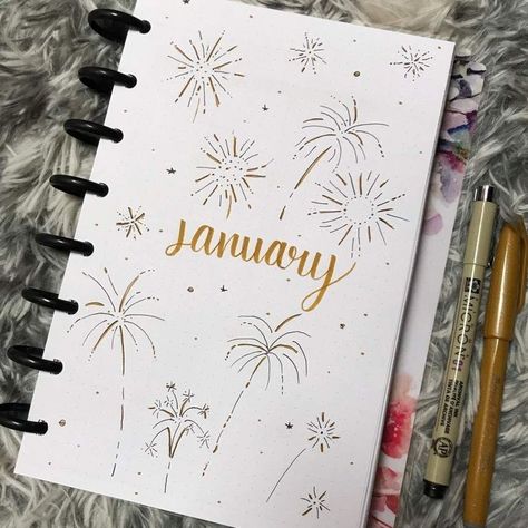 Monthly Step Tracker, Monthly Title Page, January Bullet Journal Ideas, 2024 Bullet Journal, Bujo Cover, Journal January, New Bullet Journal, Step Tracker, Daily Tracker