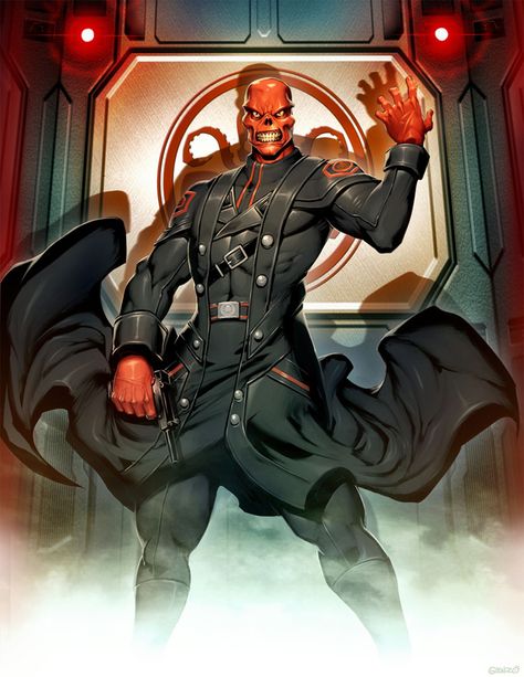 Red Skull by GENZOMAN on @DeviantArt Red Skull Marvel, Avengers Earth's Mightiest Heroes, Hail Hydra, Captain America Movie, Univers Marvel, Comic Villains, Marvel Villains, Bd Comics, Red Skull