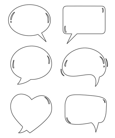 Comic message bubble outline designs. Vector illustration Message Bubble, Bubble Message, Vector Game, Doodles Drawings, Outline Designs, Cute Doodles Drawings, Doodle Drawings, Illustration Vector, Cute Doodles