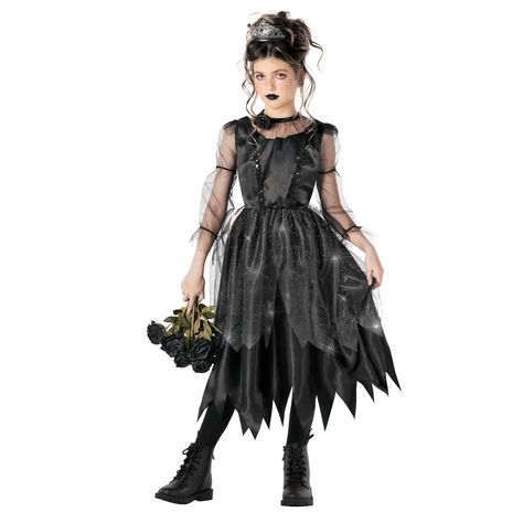 PRICES MAY VARY. Our evil witch costume for girls includes a satin midi dress with glitter mesh and puffed sleeves, it also includes a fabric tiara headband This costume is available in four sizes: S,M,L, and XL. Please see the size guide for more information and find the perfect fit for you Hauntingly spooky details! This costume has authentic, high quality details such as glittery mesh overlays, and velour motifs. It is comfortable for wear all day long and perfect for Halloween Founded in 200 Scary Girl Costumes, Spooky Witch Costume, Scary Witch Costume, Girls Witch Costume, Cute Witch Costume, Black Witch Dress, Black Witch Costume, Wicked Witch Costume, Kids Witch Costume