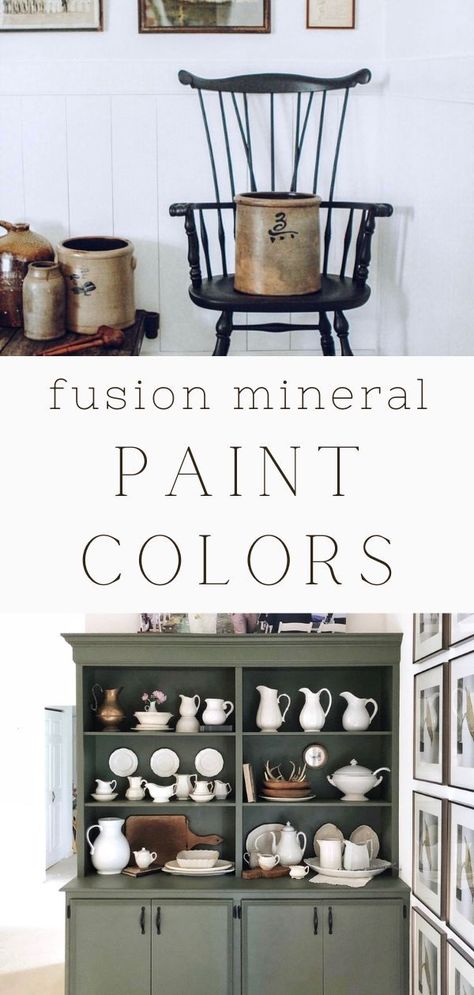 See what paint colors are trending in Fusion mineral paint. With amazing examples of furniture, doors, and crafts these colours will make a great transformation for kitchen cabinets, dresser, table, fabric, hutch, front door, chair, craft ideas.. Coal Black, Damask, Homestead Blue, Algonquin, Cathedral Taupe, Lichen, Prairie Sunset, Raw Silk, Bayberry. An inspiration for your next projects. Painted Jelly Cabinet, Fusion Mineral Paint Cathedral Taupe, Fusion Paint Kitchen Cabinets, Fusion Algonquin Painted Furniture, Furniture Paint Colors 2023, Bayberry Fusion Mineral Paint, Fusion Mineral Paint Kitchen Cabinets, Fusion Paint Colors, Fusion Mineral Paint Colors