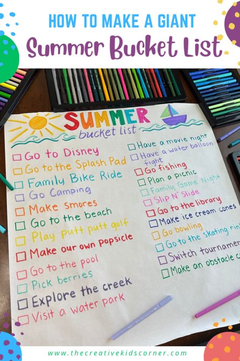 Let’s Make the Most Epic Summer Bucket List - The Creative Kids' Corner Kids Summer Bucket List Ideas, Summer Bucket List With Kids, Summer Bucket List Toddler, Summer Bucket List 2024 Kids, Kid Summer Bucket List, Toddler Summer Bucket List, Summer Bucket List 2024, Summer Bucket List For Kids, Kids Summer Activities