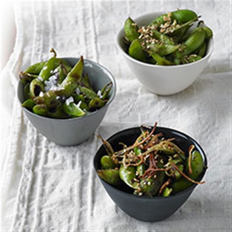 Charred Edamame, Crispy Edamame, Edamame Recipe, Shelled Edamame, Chinese Dishes Recipes, Soy Ginger, Edamame Recipes, Maple Balsamic, Cheese Crust