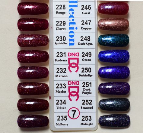 Nail Polish Combinations, Dnd Gel Nail Polish, Burgundy Nail Polish, Nail Polish Colors Winter, Winter Nails Gel, Dnd Gel Polish, Daisy Nails, Blue Nail Art, Mermaid Nails