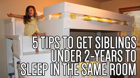 How to Get Kids Under 2 to Sleep in the Same Room- Tips for getting siblings (babies/newborns under 2 years old) to share a room. Kids Room Shared, Baby Items Must Have, Toddler And Baby Room, Sibling Room, Kids Room Desk, Kids Rooms Shared, Irish Twins, Small Kids Room, Twin Toddlers