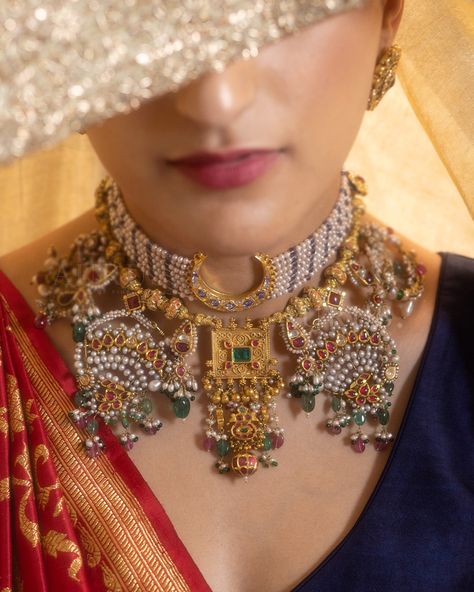 Rajputi Jewellery, Inexpensive Jewelry, Bridal Jewelry Vintage, Modern Gold Jewelry, Bridal Jewellery Design, Gold Necklace Indian Bridal Jewelry, Jewelry Set Design, Antique Bridal Jewelry, Indian Jewellery Design Earrings