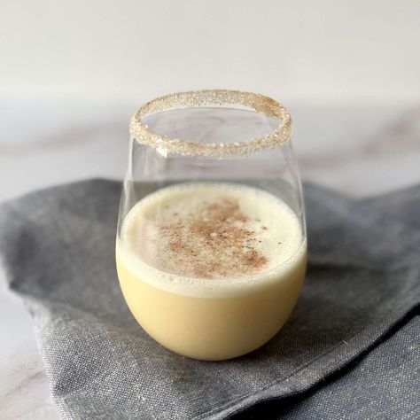 Fireball Eggnog, Fireball Bottle, Spiked Eggnog, Cinnamon Whiskey, Homemade Eggnog, Blended Whisky, Eggnog Recipe, Raw Sugar, Old Fashioned Glass