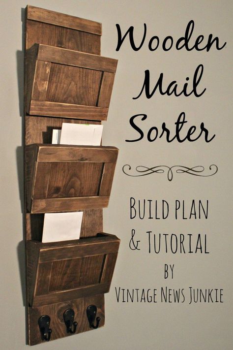 19 Ingenious DIY Ideas For Renters Or Students That Will Save You Money Mail Sorter, Reclaimed Wood Projects, Mail Organizer, Samos, Diy Wood Projects, Rustic Diy, Wooden Diy, Rustic Home Decor, Woodworking Plans