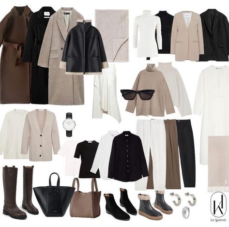 Minimal wardrobe. Clothing essentials Black Blazer Capsule Wardrobe, Capsule Wardrobe Fall Outfits, Normcore Capsule Wardrobe, Neutral Minimal Outfits, Classic Capsule Wardrobe 2023, Blazer Autumn Outfit, Neutral Color Wardrobe, Black And White Capsule Wardrobe, Neutral Wardrobe Capsule