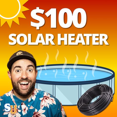 Heating A Pool Diy, Diy Above Ground Pool Heater, Diy Pool Heater Homemade, Solar Heater For Pool, Homemade Pool Heater, Dyi Pool, Above Ground Pool Heater, Homemade Heater, Diy Pool Heater