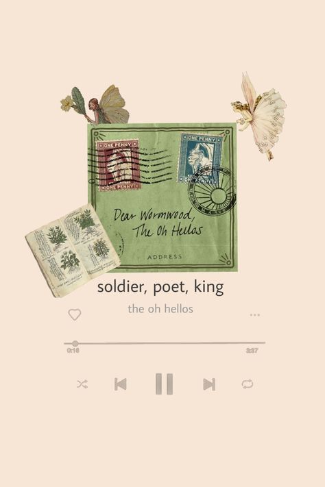 #aesthetic #fairy #song #music #Spotify #fairygrunge #grunge #wallpapers #wallpapers #plants #soldier,poet,king #green #cream #vintage #cottagecore #the oh hellos #fairycore Soldier Poet King Aesthetic Art, Soldier Poet King Aesthetic Wallpaper, Soldier Poet King Wallpaper, Poet Soldier King Aesthetic, Soldier Poet King Lyrics, The Soldier The Poet The King, Soldier Poet King Tattoo, Soldier Poet King Art, Soldier Poet King Aesthetic