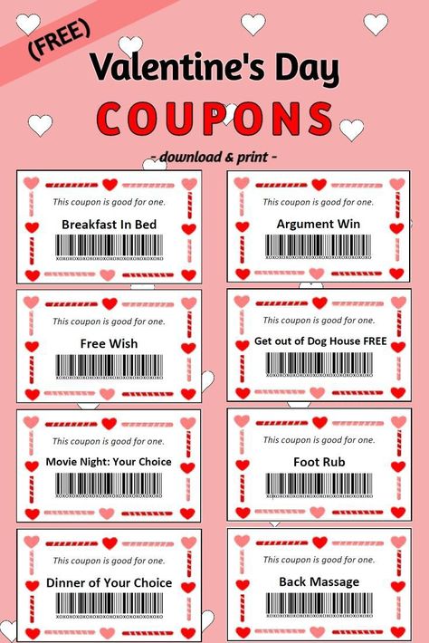 Valentines Day Coupons, Hadiah Valentine, Coupons For Boyfriend, Romantic Date Night Ideas, Kartu Valentine, Birthday Gifts For Boyfriend Diy, Bf Gifts, Creative Gifts For Boyfriend