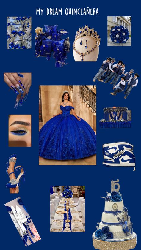 Blue Quinceanera Decorations, Royal Blue Quinceanera Ideas, Royal Blue Quinceanera Decorations, Royal Blue Quinceanera Theme, Blue Quinceanera Ideas, Blue Quince Dress, Blue Quinceanera Theme, Quinceanera Blue, Royal Blue Quinceanera Dresses